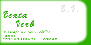 beata verb business card